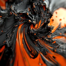 Fluid Motion in Black and Orange
