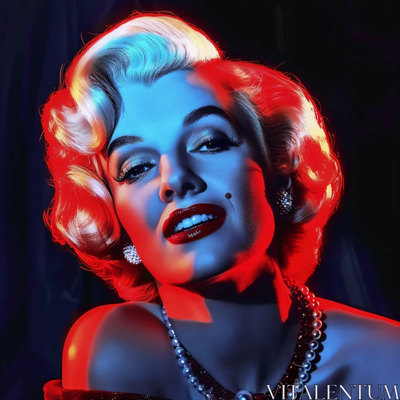 AI ART Elegant Marilyn Monroe Portrait