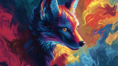 Vibrant Fox Art - Unique Animal Painting