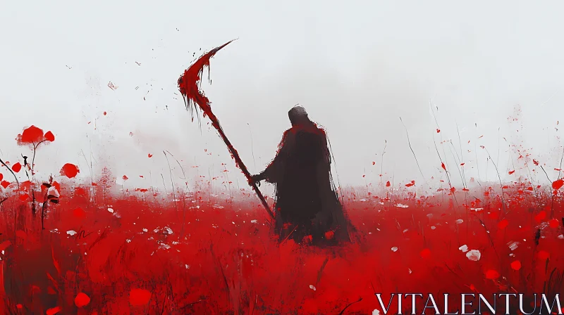 AI ART Red Field Reaper Artwork