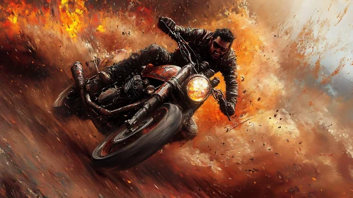 Fiery Motorcycle Ride