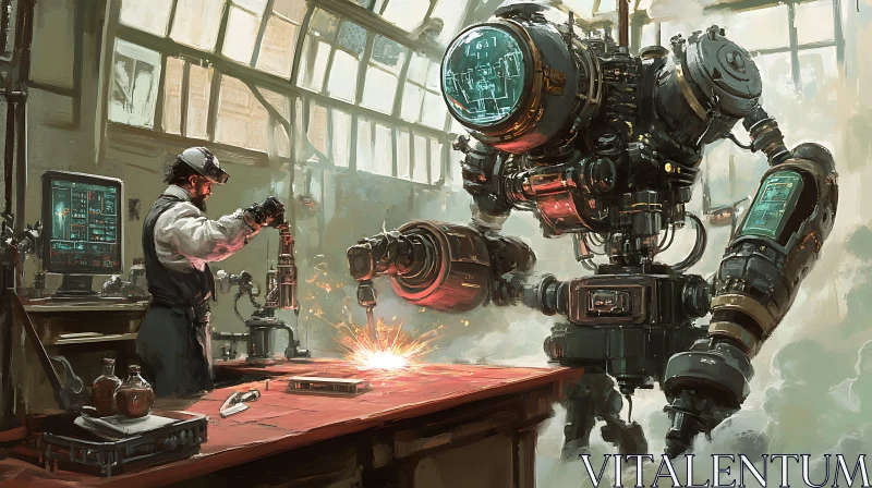 AI ART Robot Construction: Steampunk Era