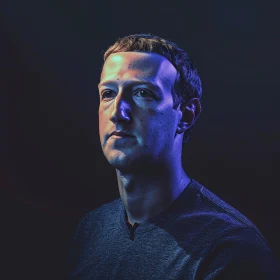 Mark Zuckerberg in Blue Light