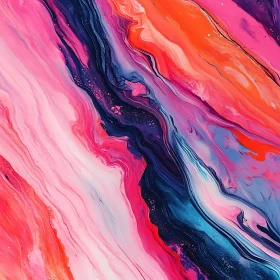 Vibrant Fluid Patterns in Abstract Art
