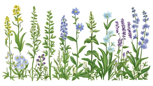 Assorted Wildflower Botanical Art Print