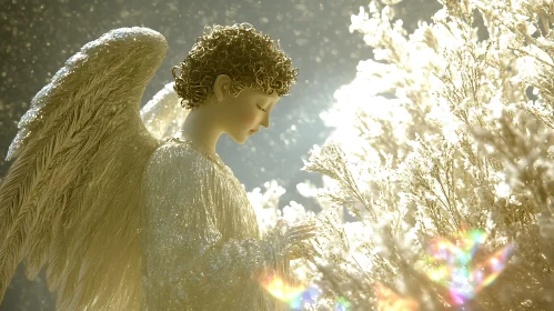Golden Angel with Wings