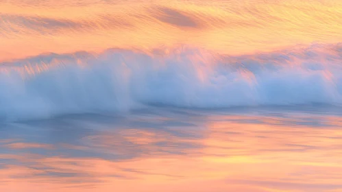 Sunset Waves in Soft Pastel Colors