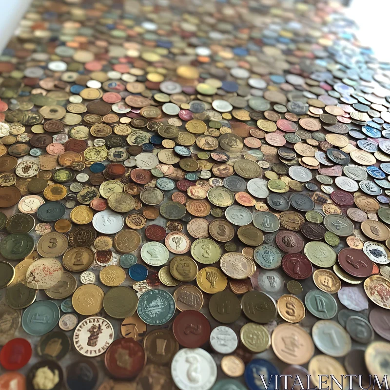 AI ART Mosaic of Coins