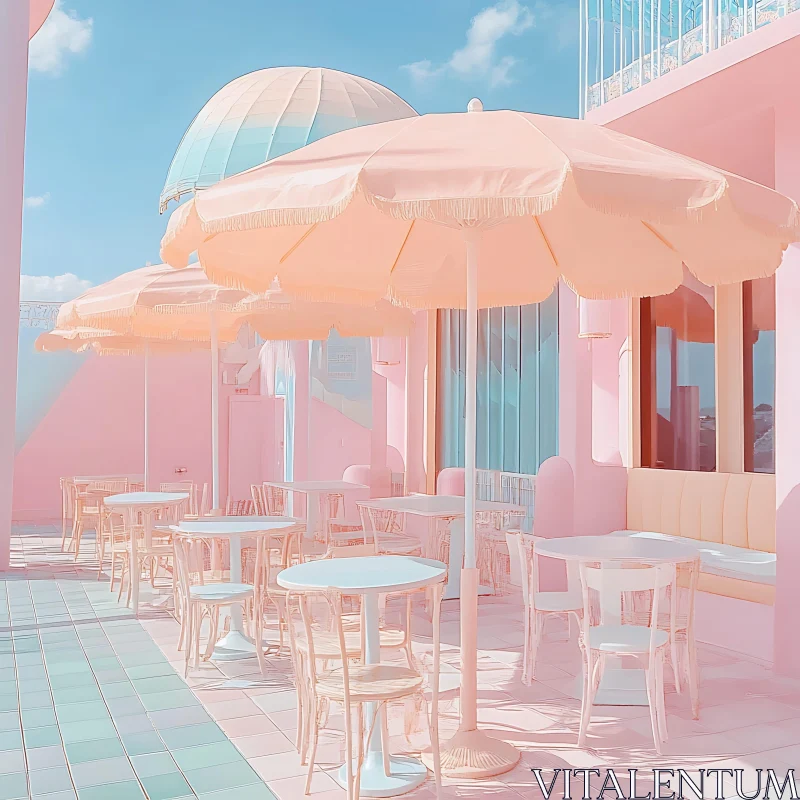 AI ART Cafe in Pastel Shades