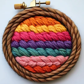 Colorful Woven Yarn Circle