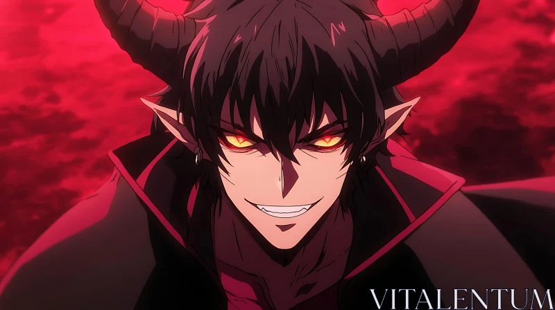 AI ART Sinister Anime Demon Portrait