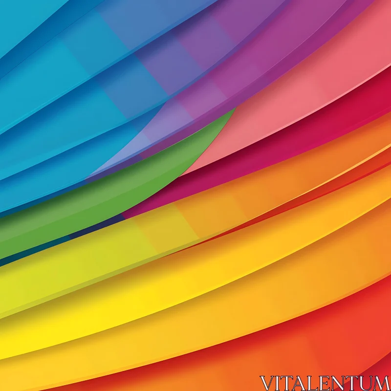 Abstract Rainbow Spectrum Background AI Image