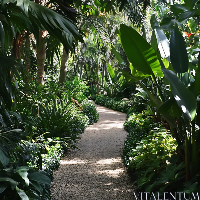 Tranquil Garden Path AI Image