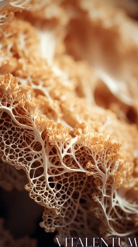 Meticulously Sculpted Mushroom-Inspired Artwork AI Image