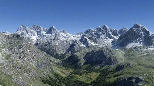 Snowy Mountain Landscape