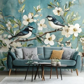 Blossom Birds Interior Scene Art