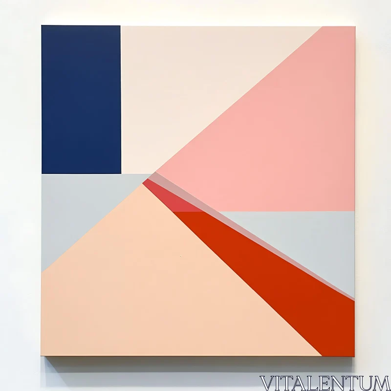 Contemporary Minimalist Geometric Painting AI Image