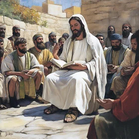 Ancient Teaching Scene