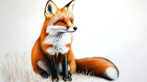 Fox Illustration, Wildlife Art