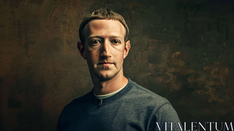 AI ART Mark Zuckerberg Introspective Portrait