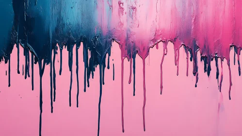 Vivid Dripping Colors on Canvas