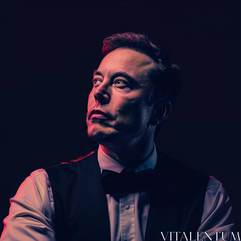 AI ART Elon Musk Portrait in Formal Wear