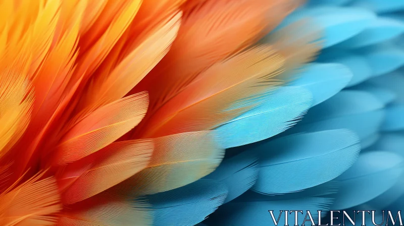 Abstract Feathered Beauty: A Colorful Parrot Portrait AI Image