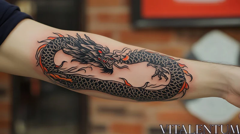 Intricate Dragon Tattoo Design AI Image