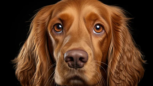 Intricate Digital Art Portrait of a Brown Dog