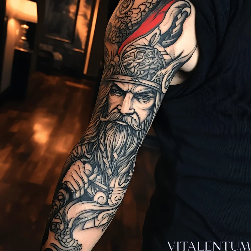 Viking Tattoo Sleeve AI Image