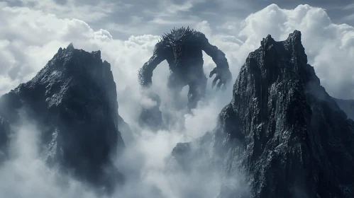 Colossal Monster in Misty Mountains