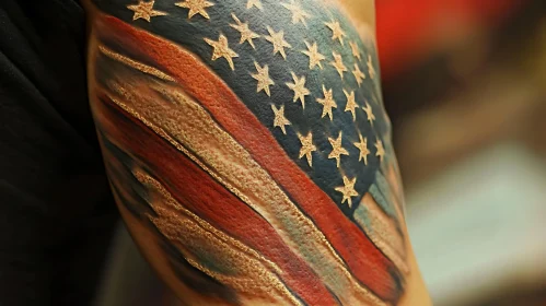 Patriotic American Flag Tattoo Art