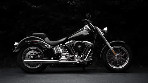 Monochrome Motorcycle Portrait