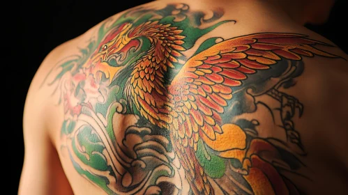 Colorful Phoenix Tattoo Art