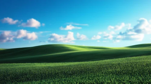 Rolling Green Hills Landscape