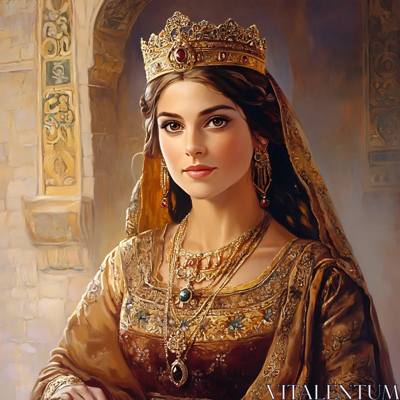 AI ART Portrait of a Queen with Jewels