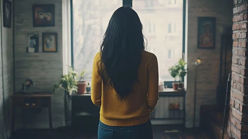 Woman Contemplating by the Window