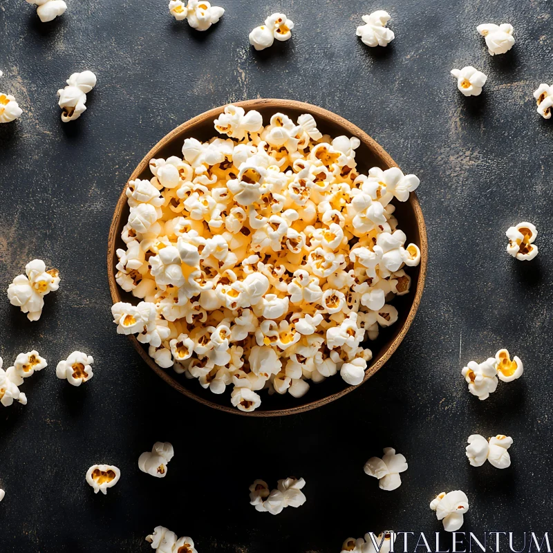 Rustic Popcorn Snack AI Image