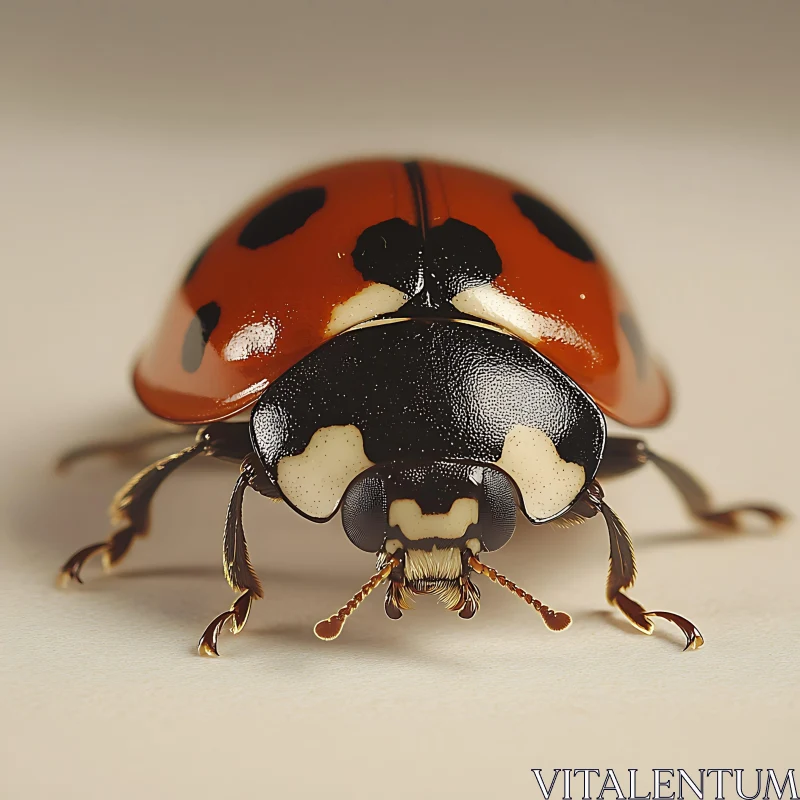 AI ART Detailed Insect Macro: Ladybug