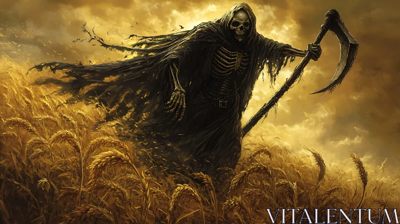 Death in the Field of Gold AI Image