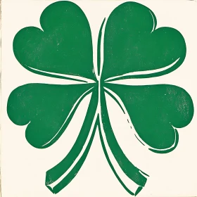 Lucky Four-Leaf Clover Art