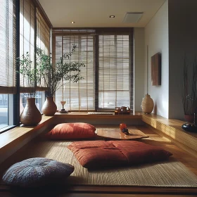 Tranquil Room with Cushions and Blinds