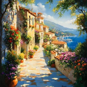 Picturesque Coastal Town Art