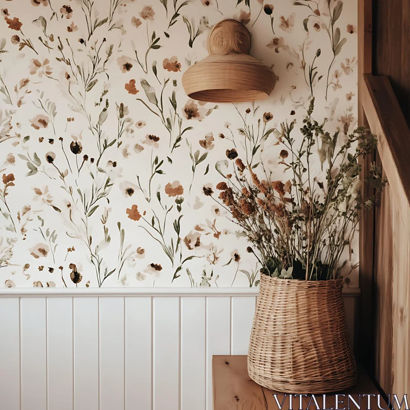 AI ART Rustic Home Decor with Dried Flowers