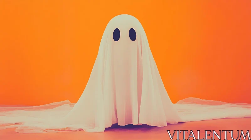 AI ART Friendly Ghost Costume for Halloween