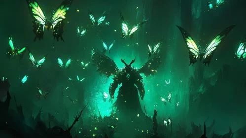 Enchanted Creature in Butterfly Swarm