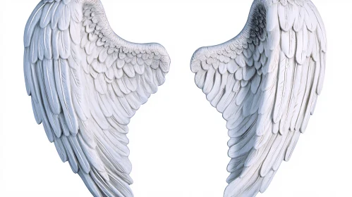 White Angel Wings Sculpture