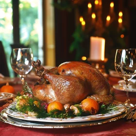 Festive Thanksgiving Dinner Table