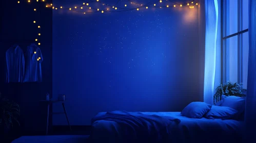 Nighttime Serenity in a Cozy Bedroom