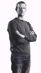 Black and White Image of Mark Zuckerberg